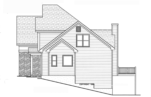 Right Elevation image of CONCORD House Plan